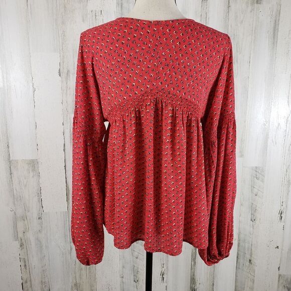 Gap Floral Trapeze Peasant Top Sz S - Picture 6 of 9